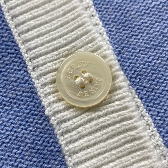 J. Crew Factory Color Tipped Knit Short Sleeve Button Up Lady Sweater Cardigan - Picture 13 of 16